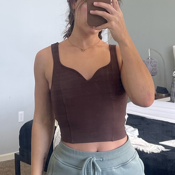 Abercrombie Brown Corset Top - Picture 2 of 3